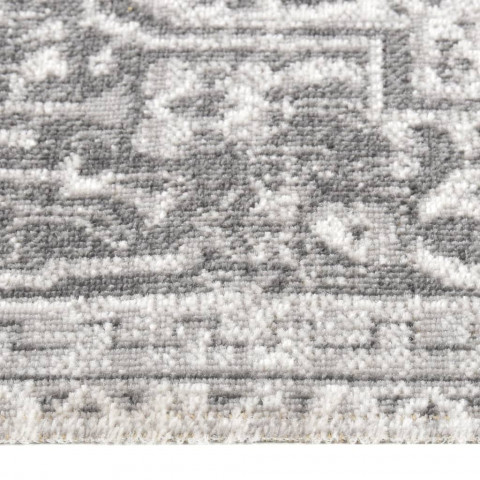 Tapis à tissage plat d'extérieur 80x250 cm gris clair