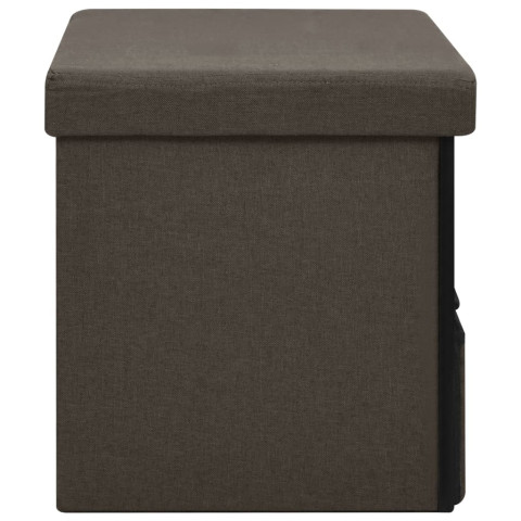 Banc de rangement pliable 76x38x38 cm faux lin - Couleur au choix