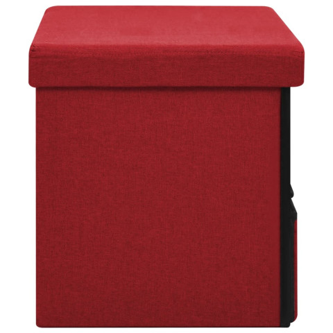 Banc de rangement pliable 76x38x38 cm faux lin - Couleur au choix