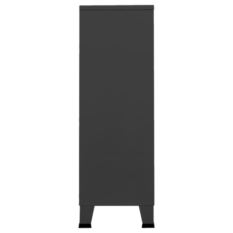 Garde-robe industrielle anthracite 67x35x107 cm acier