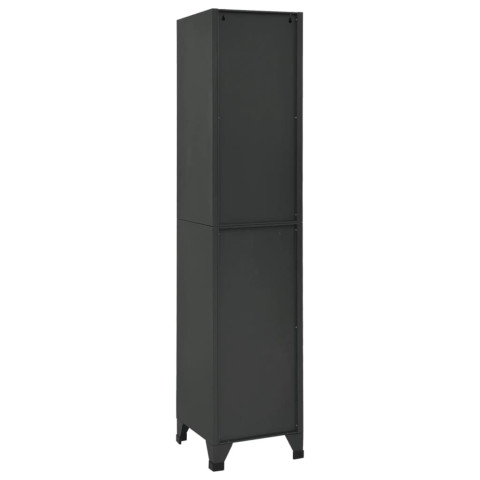 Armoire à casiers anthracite 38x40x180 cm acier