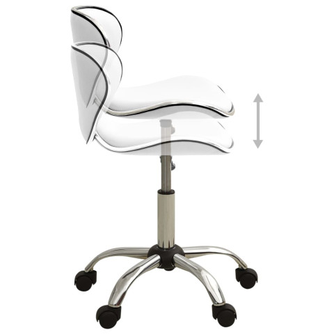 Chaise de bureau blanc similicuir