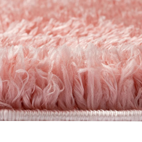 Tapis shaggy à poils hauts rose 160x230 cm 50 mm