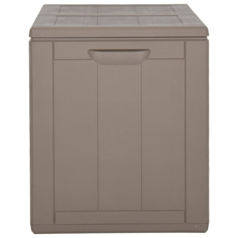 Boîte de rangement de jardin 180 l marron pp rotin