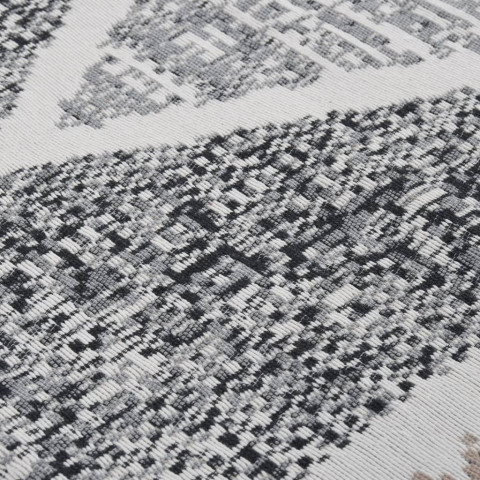 Tapis noir et gris 120x180 cm coton