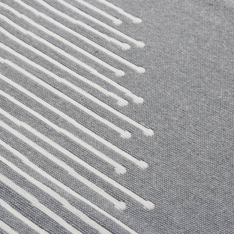 Tapis gris foncé 80x300 cm coton