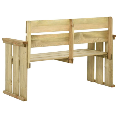 Banc de jardin meuble de patio d'extérieur terrasse 121 cm bois de pin imprégné helloshop26 02_0011213