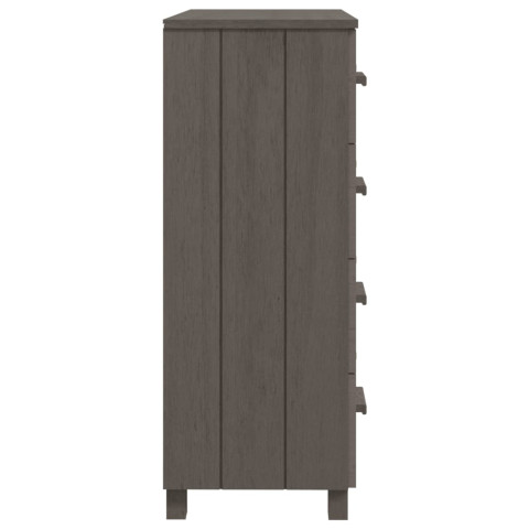 Buffet hamar gris clair 79x40x103,5 cm bois massif de pin