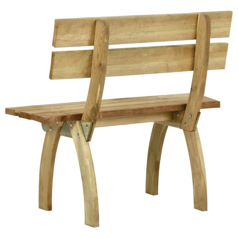 Banc de jardin meuble de patio d'extérieur terrasse 110 x 60 x 86 cm bois de pin imprégné 