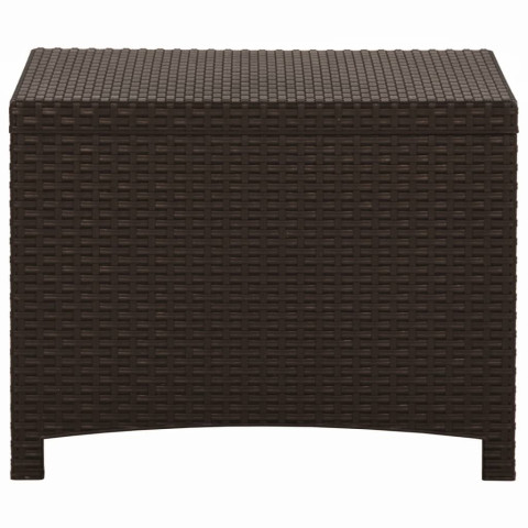 Boîte de rangement de jardin 60x54x41 cm rotin pp marron