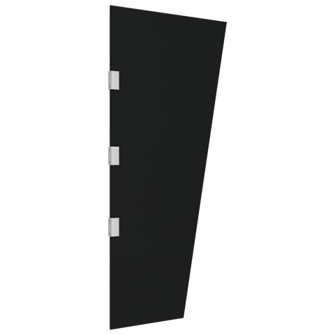 Panneau latéral d'auvent de porte noir 50x100 cm verre trempé