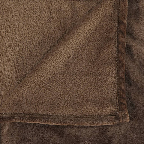 Couverture marron cacao 200x240 cm polyester