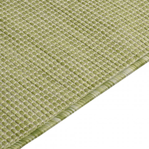 Tapis à tissage plat d'extérieur 100x200 cm vert