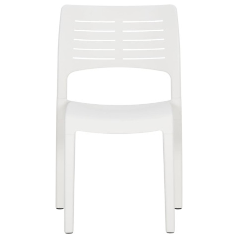 Chaises de jardin 2 pcs blanc polypropylène