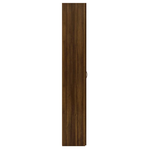 Armoire de bureau chêne marron 60x32x190 cm bois d'ingénierie