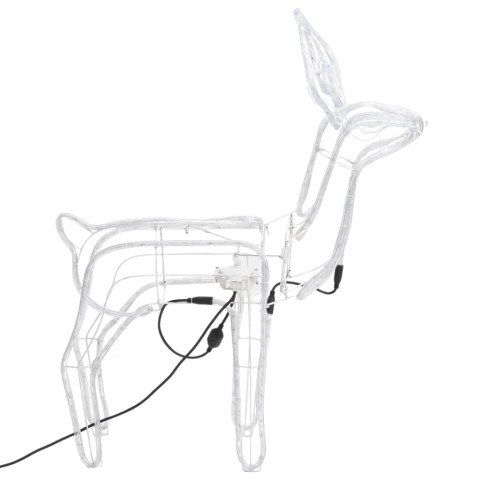 Figure de renne de noël pliable avec 192 led blanc chaud