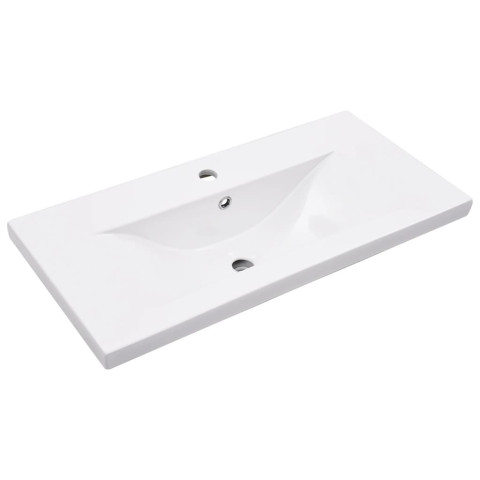 Cadre de lavabo de salle de bain vasque à encastrer 79 x 38 x 31 cm blanc fer helloshop26 02_0006775