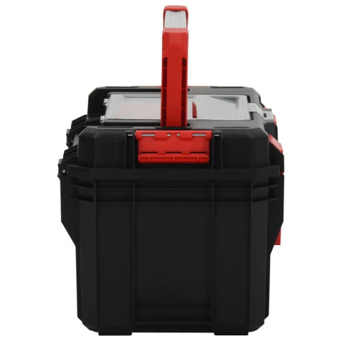 Boîte à outils noir et rouge 45x28x26,5 cm