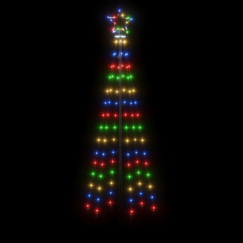 Sapin de noël avec piquet coloré 108 led 180 cm