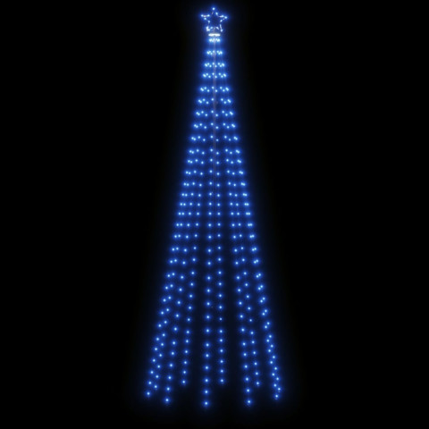  Sapin de Noël avec piquet Bleu 310 LED 300 cm