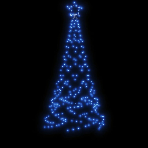  Sapin de Noël avec piquet Bleu 200 LED 180 cm