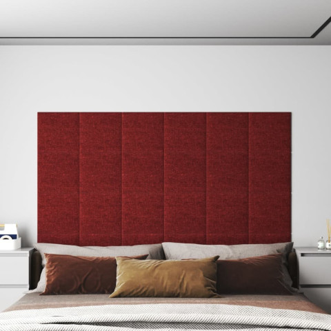 Panneaux muraux 12 pcs 30x30 cm tissu 1,08 m² - Couleur au choix
