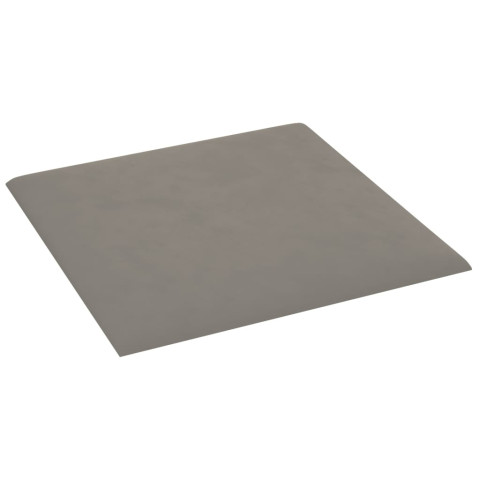 Panneaux muraux 12 pcs gris clair 30x30 cm velours 1,08 m²