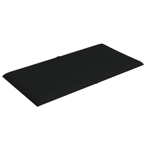 Panneaux muraux 12 pcs noir 30x15 cm tissu 0,54 m²