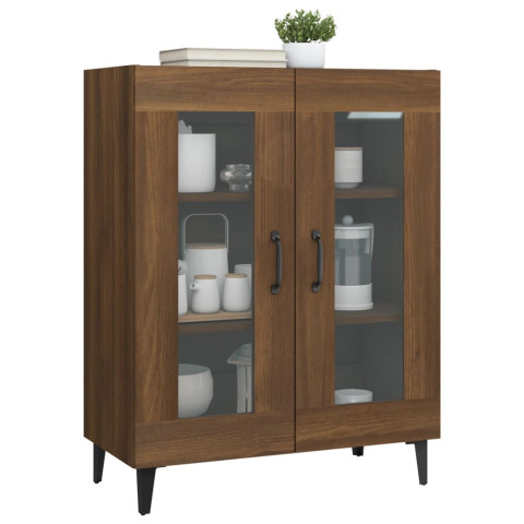 Buffet chêne marron 69,5x34x90 cm bois d'ingénierie