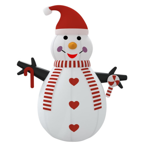 Bonhomme de neige gonflable avec led - Longueur au choix