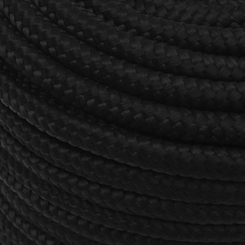 Corde de travail noir 12 mm 50 m polyester