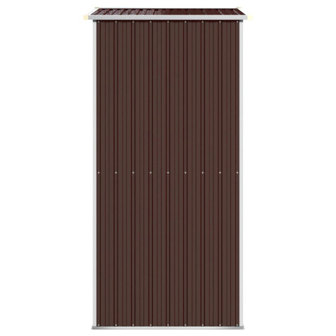 Abri de jardin marron foncé 192x108x223 cm acier galvanisé