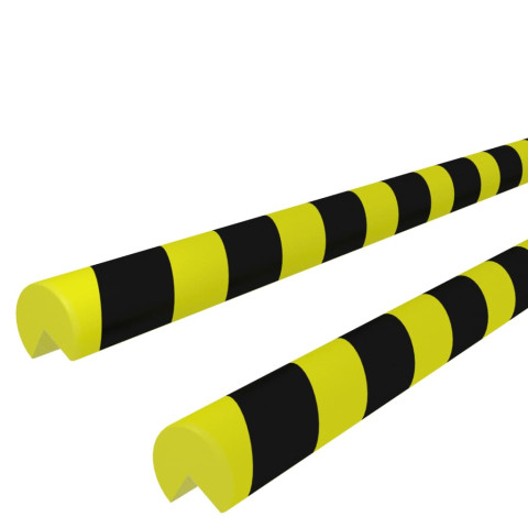Protecteurs d'angle 2 pcs jaune et noir 4x4x104 cm pu