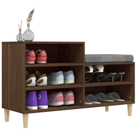 Armoire à chaussures 102x36x60cm bois d'ingénierie - Couleur au choix