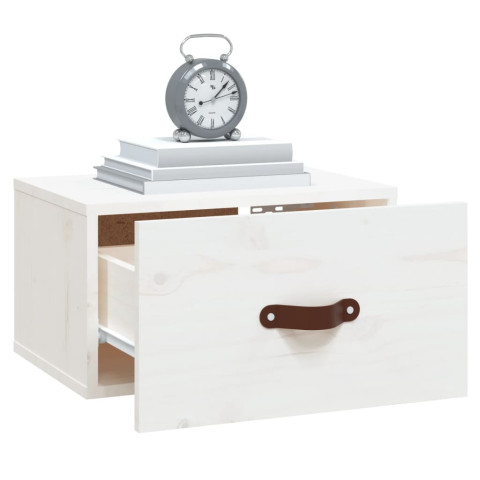 Tables de chevet murales 2 pcs blanc 40x29,5x22 cm