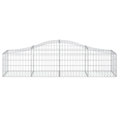 Paniers à gabions arqués 4 pcs 200x50x40/60 cm fer galvanisé