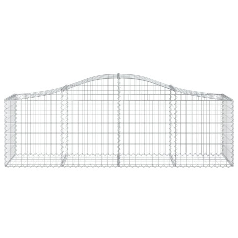 Paniers à gabions arqués 7 pcs 200x50x60/80 cm fer galvanisé