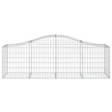 Paniers à gabions arqués 40 pcs 200x50x60/80 cm fer galvanisé