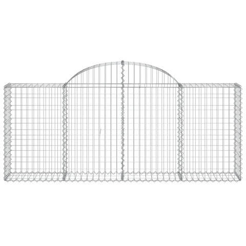 Paniers à gabions arqués 13 pcs 200x30x80/100 cm fer galvanisé