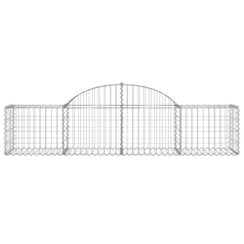 Paniers à gabions arqués 12 pcs 200x50x40/60 cm fer galvanisé