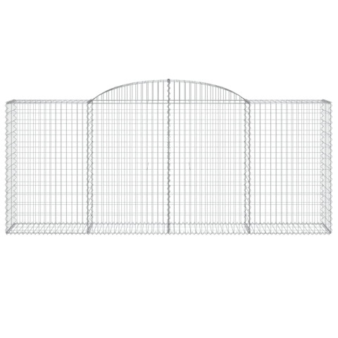 Paniers à gabions arqués 25 pcs 300x50x120/140 cm fer galvanisé