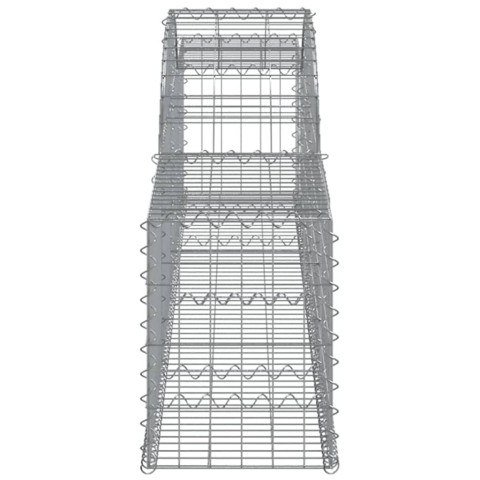 Panier de gabions arqué 300x30x40/60 cm fer galvanisé