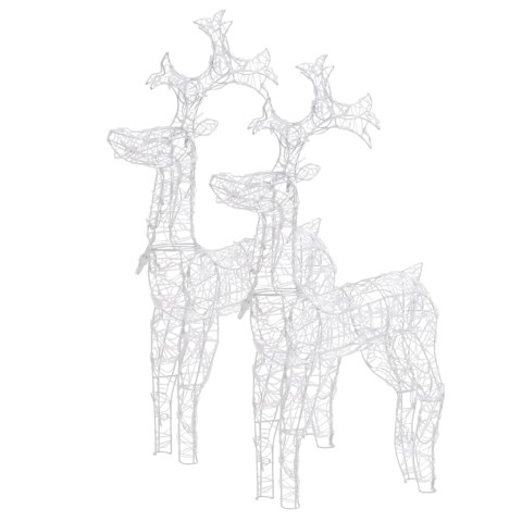 Décorations de noël de renne 2 pcs 60x16x100 cm acrylique