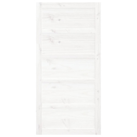 Porte de grange blanc 100x1,8x204,5 cm bois massif de pin