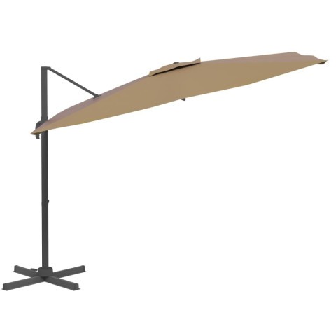 Parasol de jardin cantilever à led 400 x 300 cm - Couleur au choix