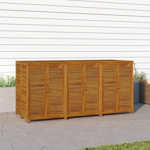 Boîte de rangement de jardin 210x87x104 cm bois massif d'acacia