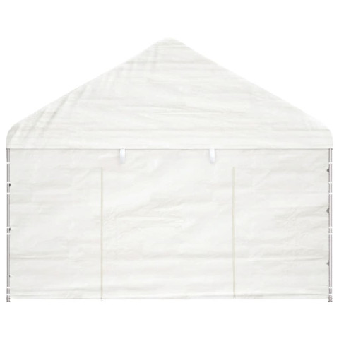 Belvédère avec toit blanc 8,92x4,08x3,22 m polyéthylène