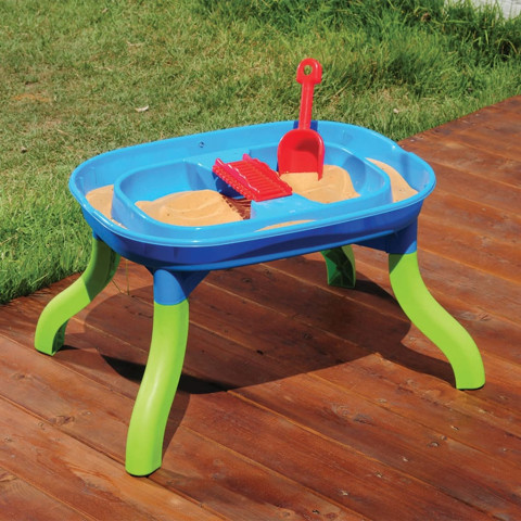 Table à sable et à eau 3 en 1 pour enfants 67,5x52x38 cm pp