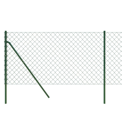 Clôture en mailles de chaîne vert 1x10 m