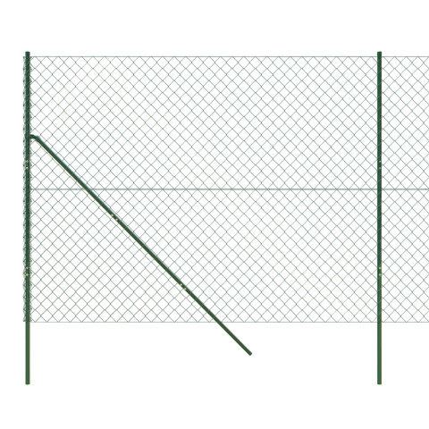 Clôture en mailles de chaîne vert 2x25 m